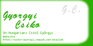 gyorgyi csiko business card
