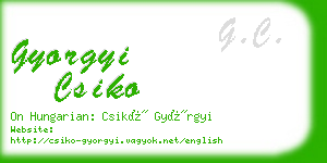 gyorgyi csiko business card